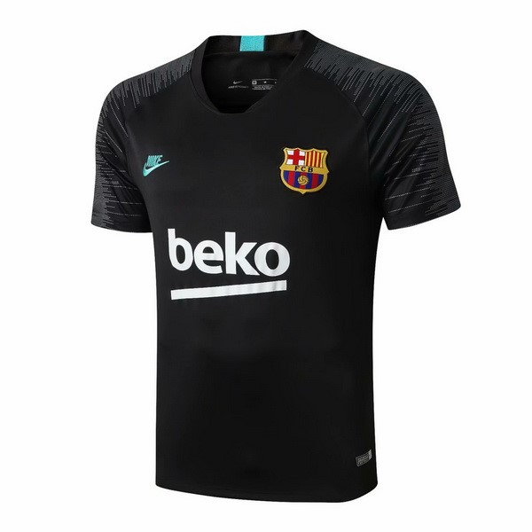 Camiseta de Entrenamiento Barcelona 2019 2020 Negro Blanco